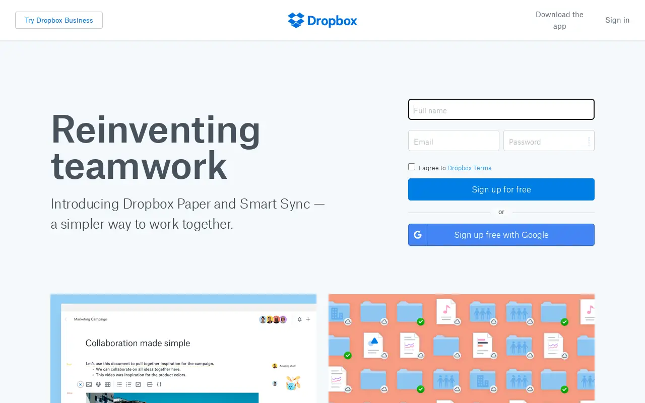 dropbox.com in 2017