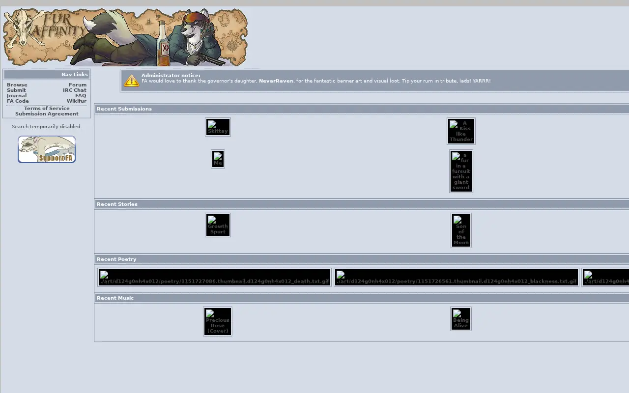 furaffinity.net on July 1, 2006