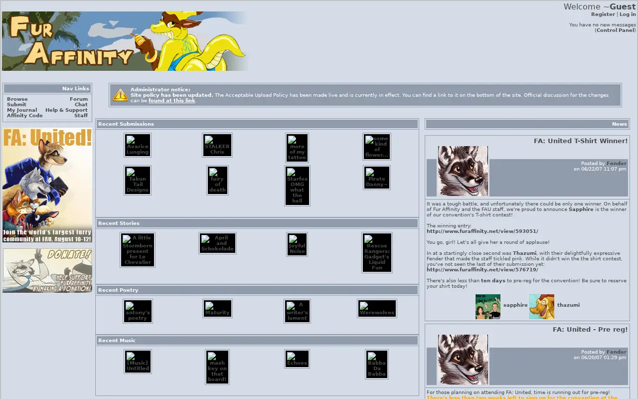 furaffinity.net in 2007
