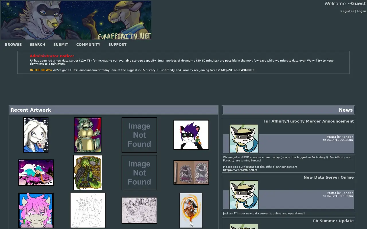 furaffinity.net in 2011