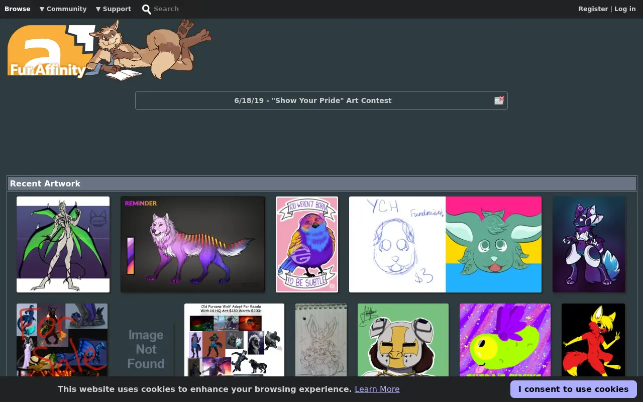 furaffinity.net on June 30, 2019