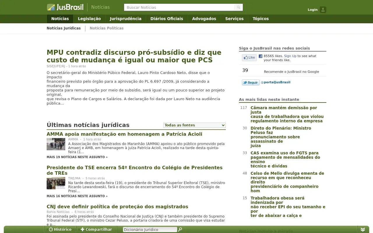 jusbrasil.com.br in 2011