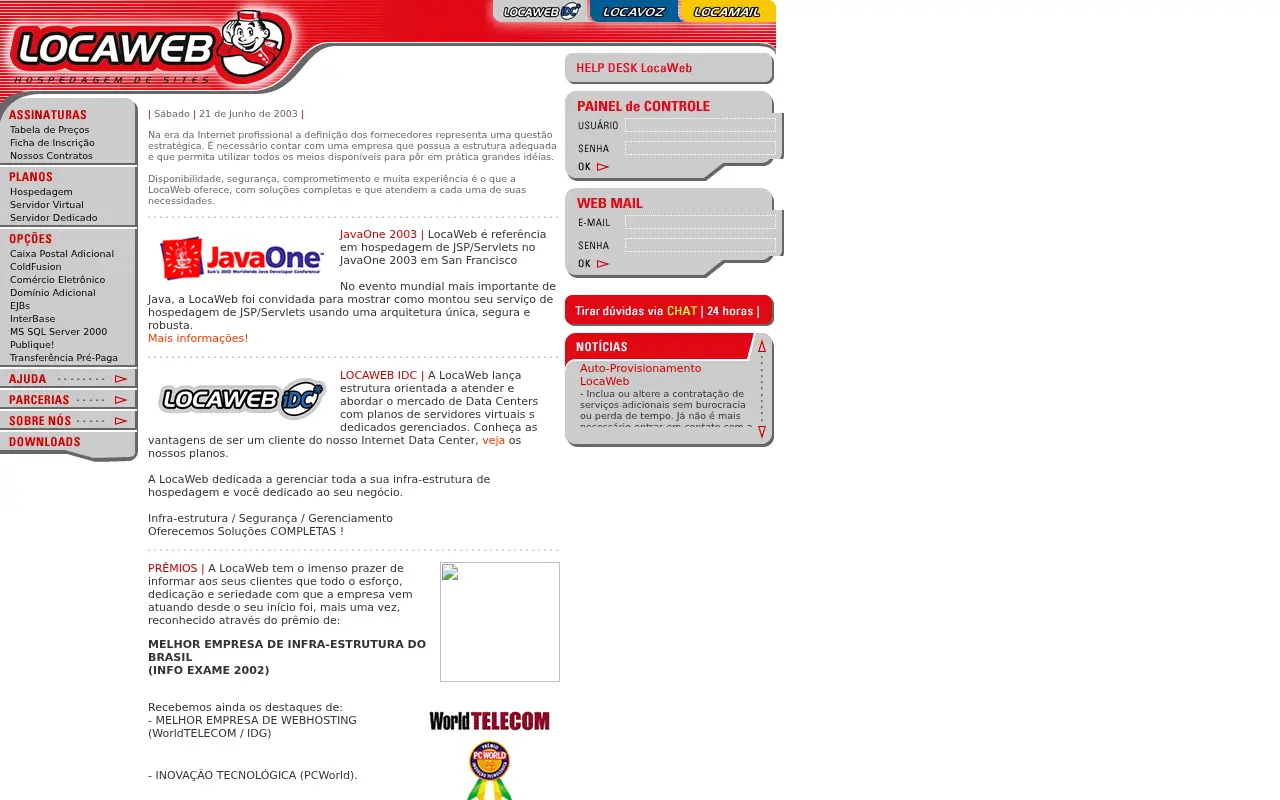 locaweb.com.br in 2003