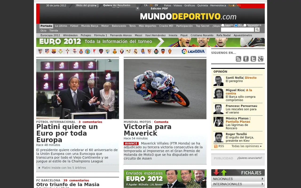 mundodeportivo.com on June 30, 2012