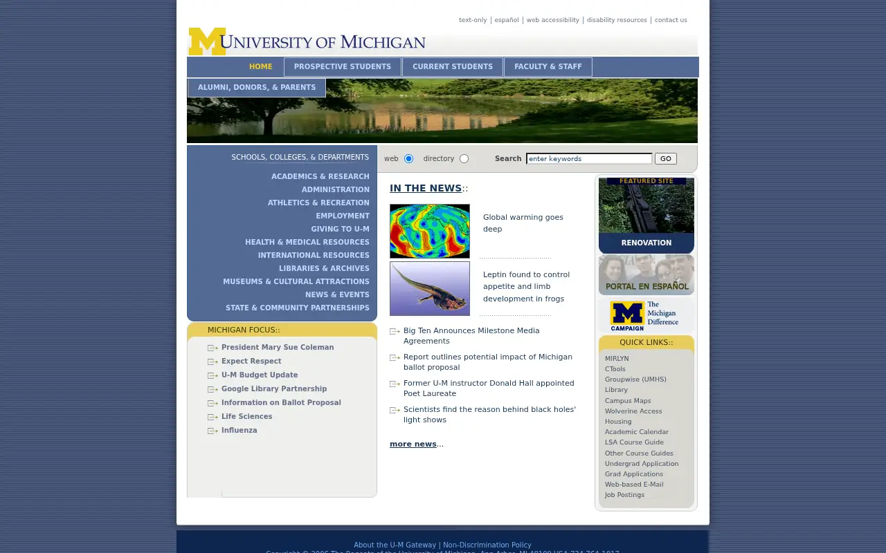 umich.edu in 2006