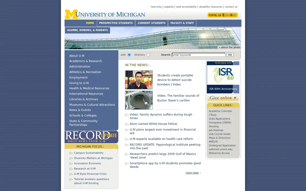 umich.edu in 2009
