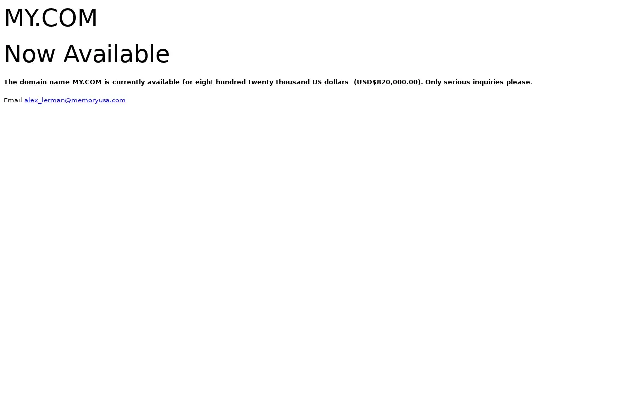 my.com in 1999