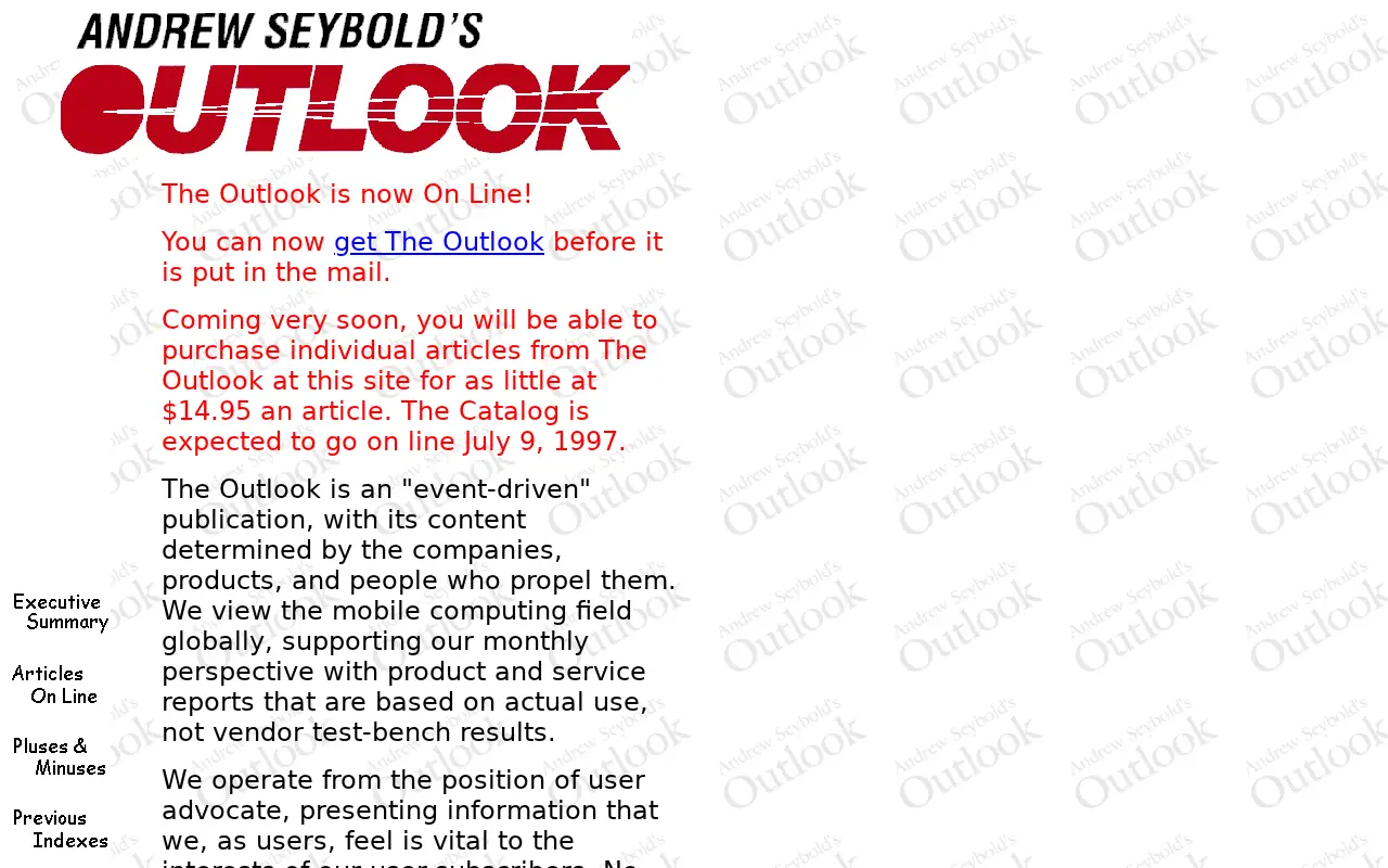 outlook.com in 1997