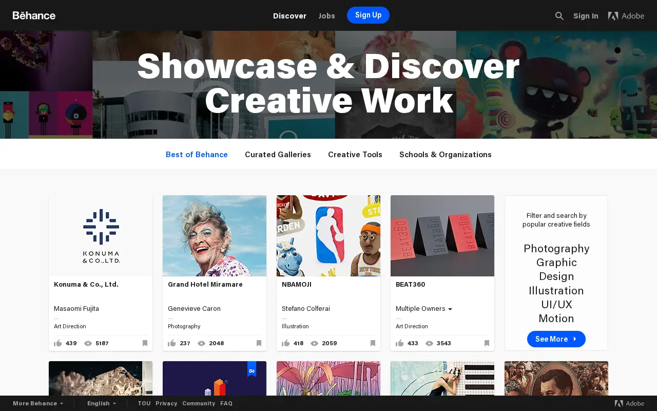 behance.net in 2017