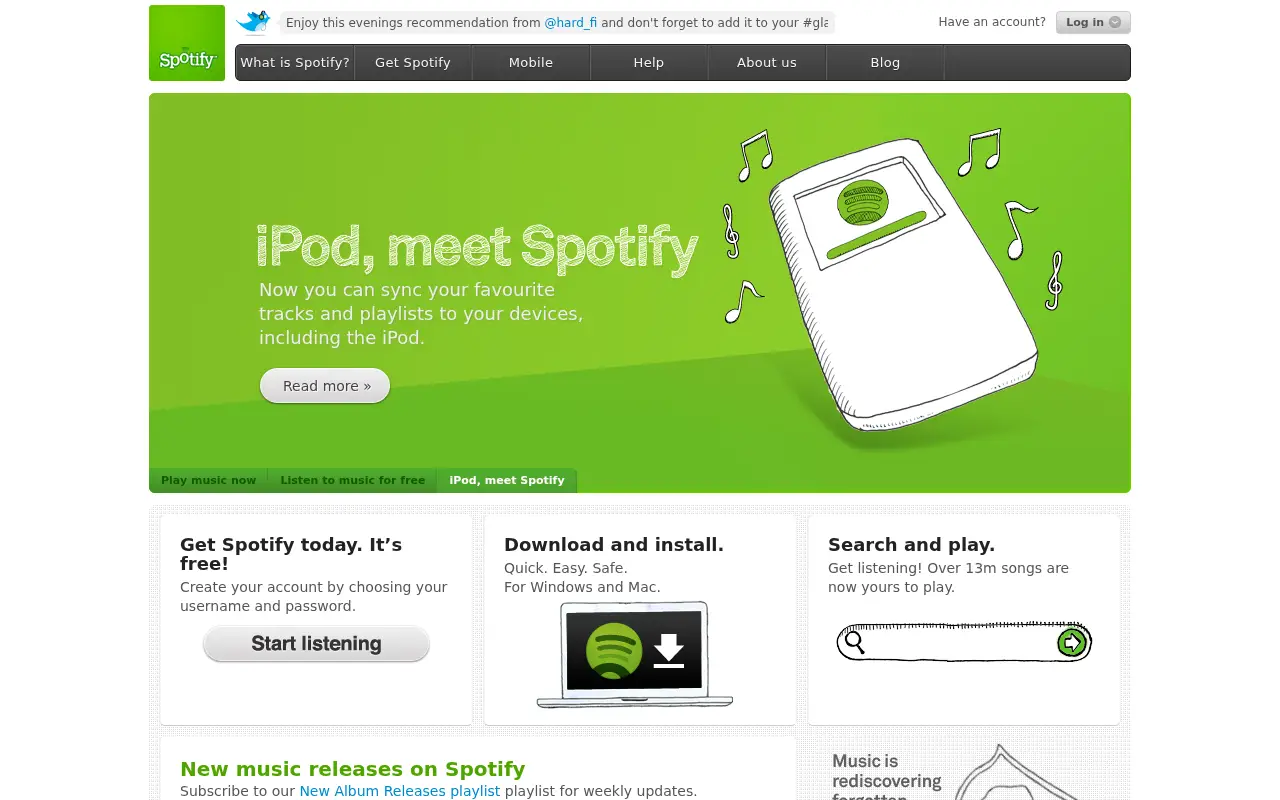 spotify.com in 2011