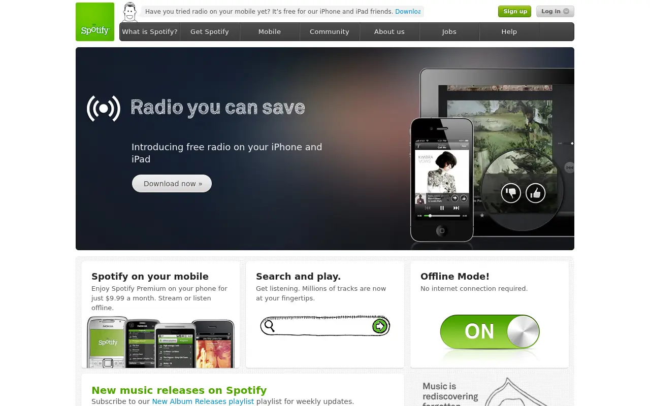 spotify.com in 2012