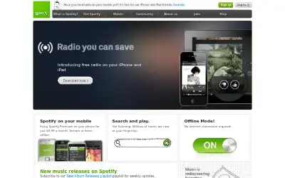 spotify.com in 2012