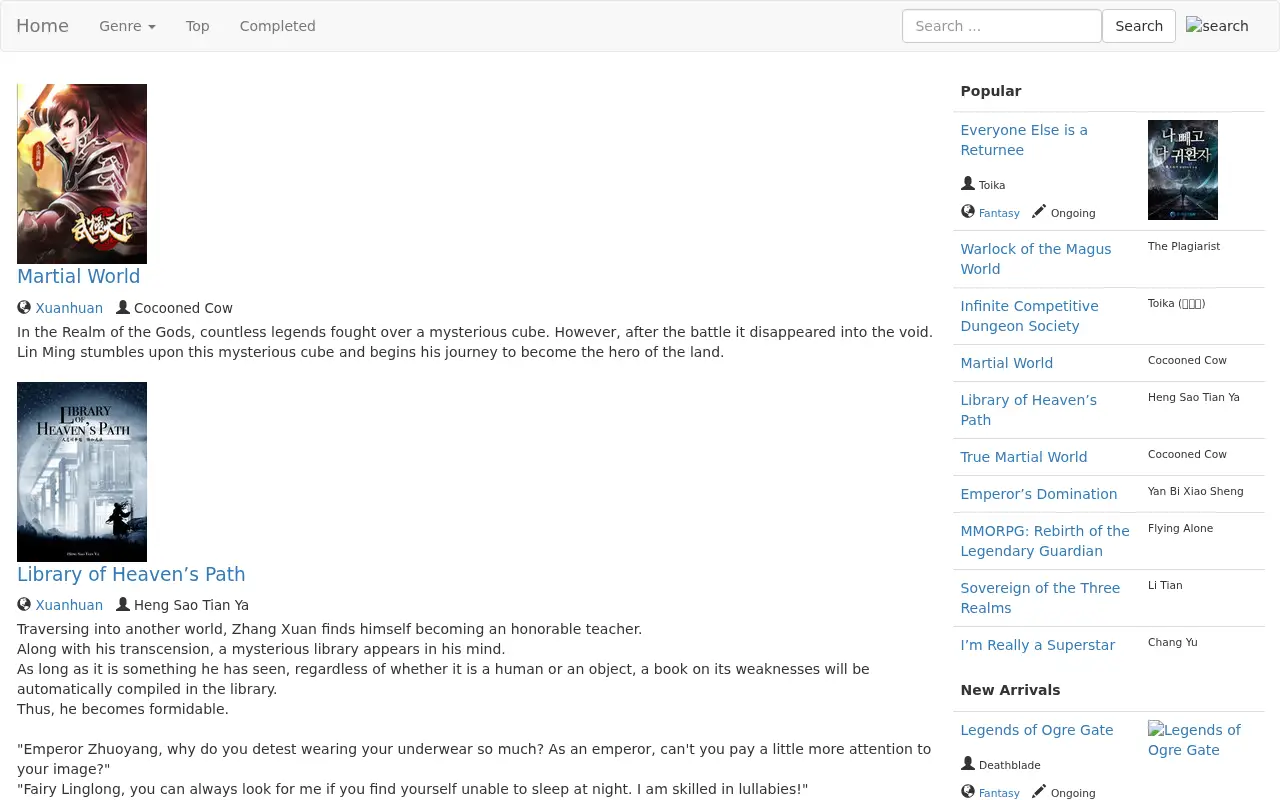 freewebnovel.com in 2017
