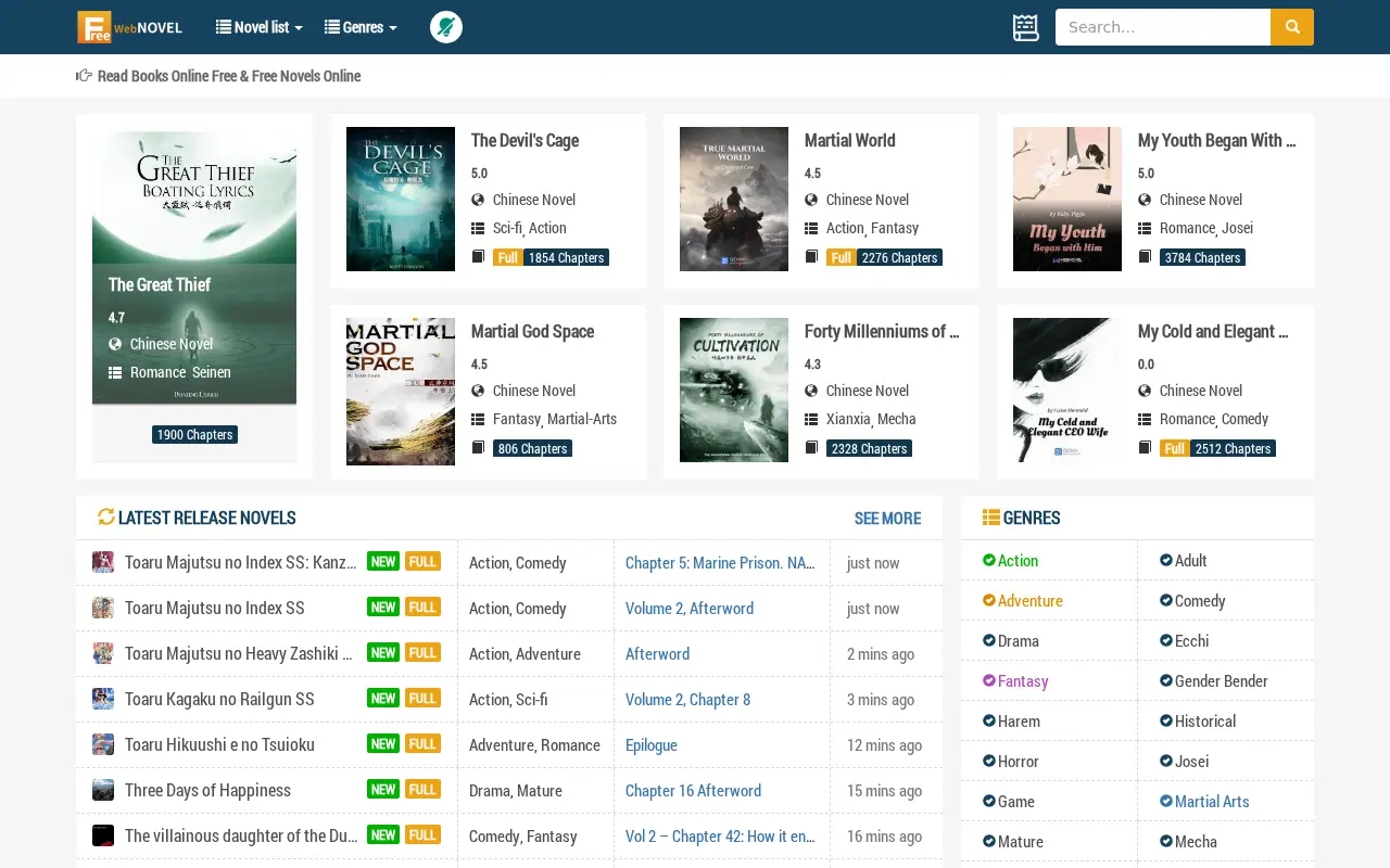 freewebnovel.com in 2020