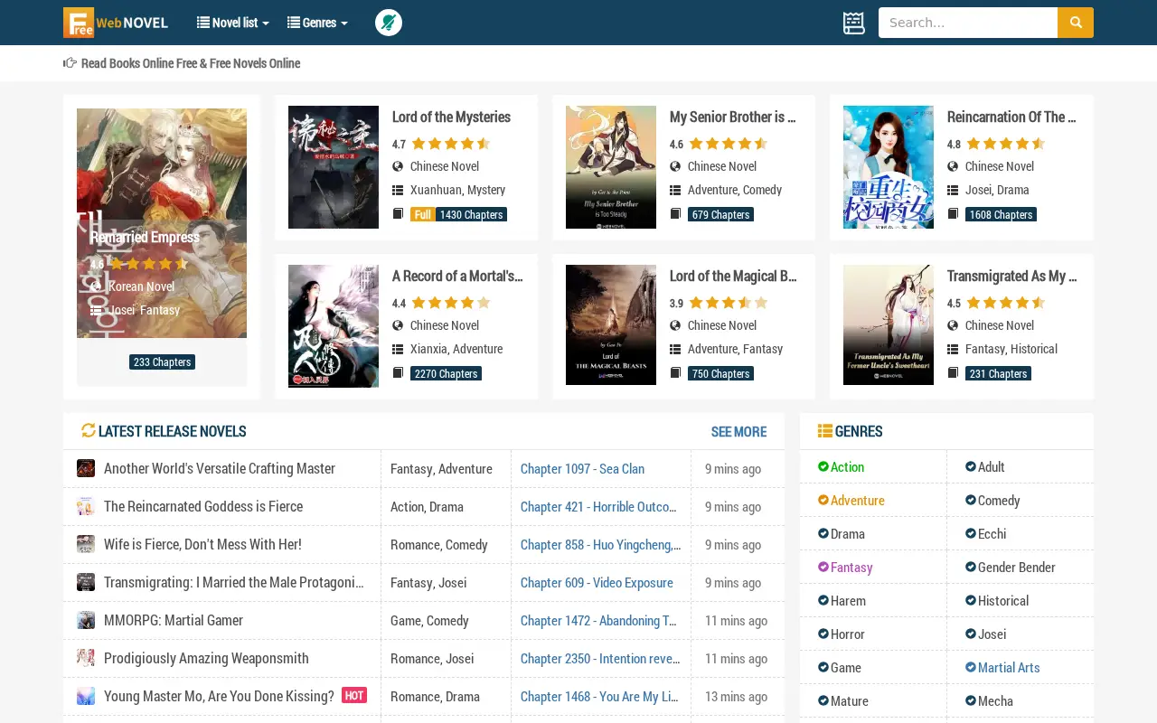 freewebnovel.com in 2021