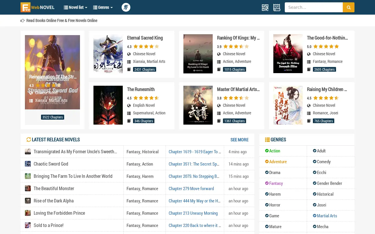 freewebnovel.com in 2023