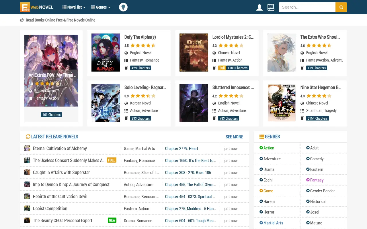 freewebnovel.com in 2025