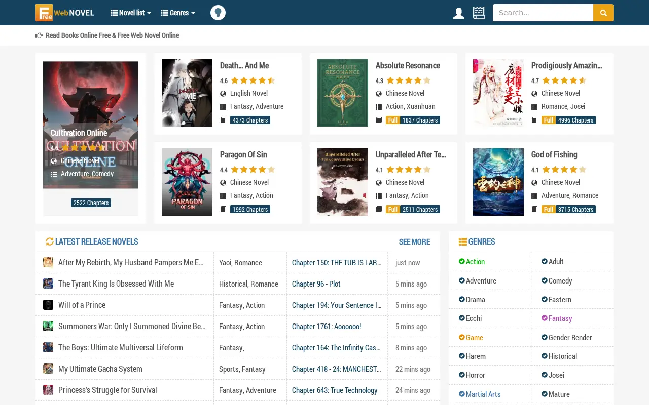 freewebnovel.com in 2026