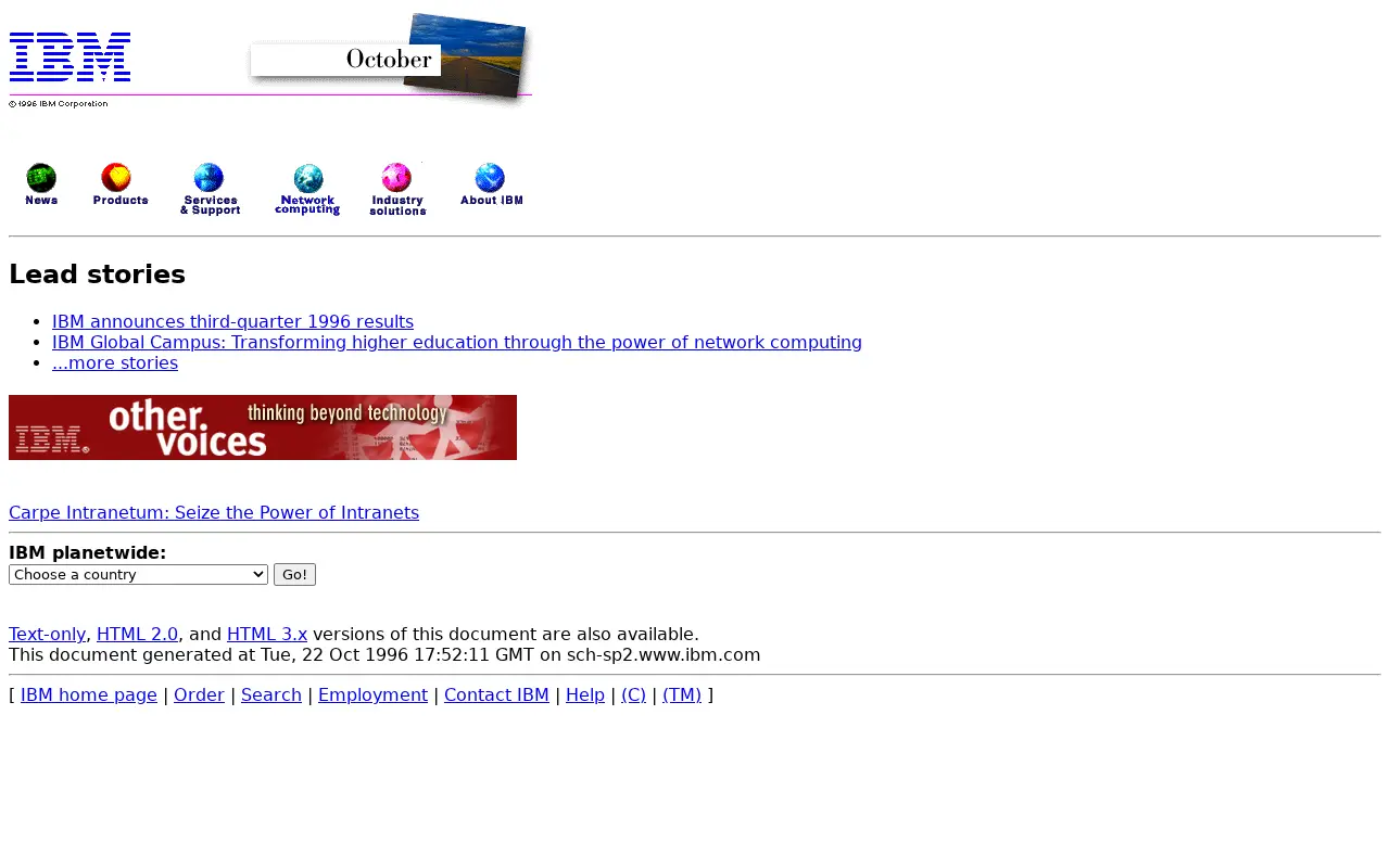 ibm.com on October 22, 1996