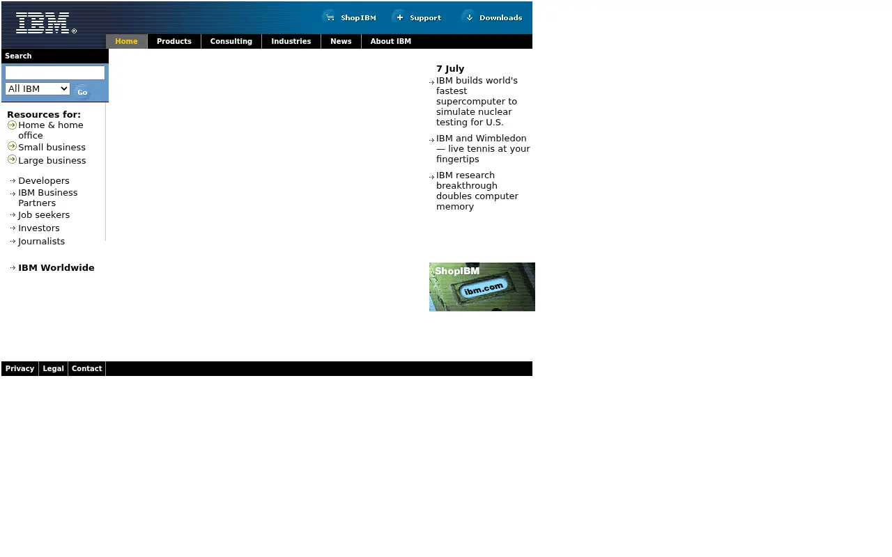 ibm.com on July 7, 2000