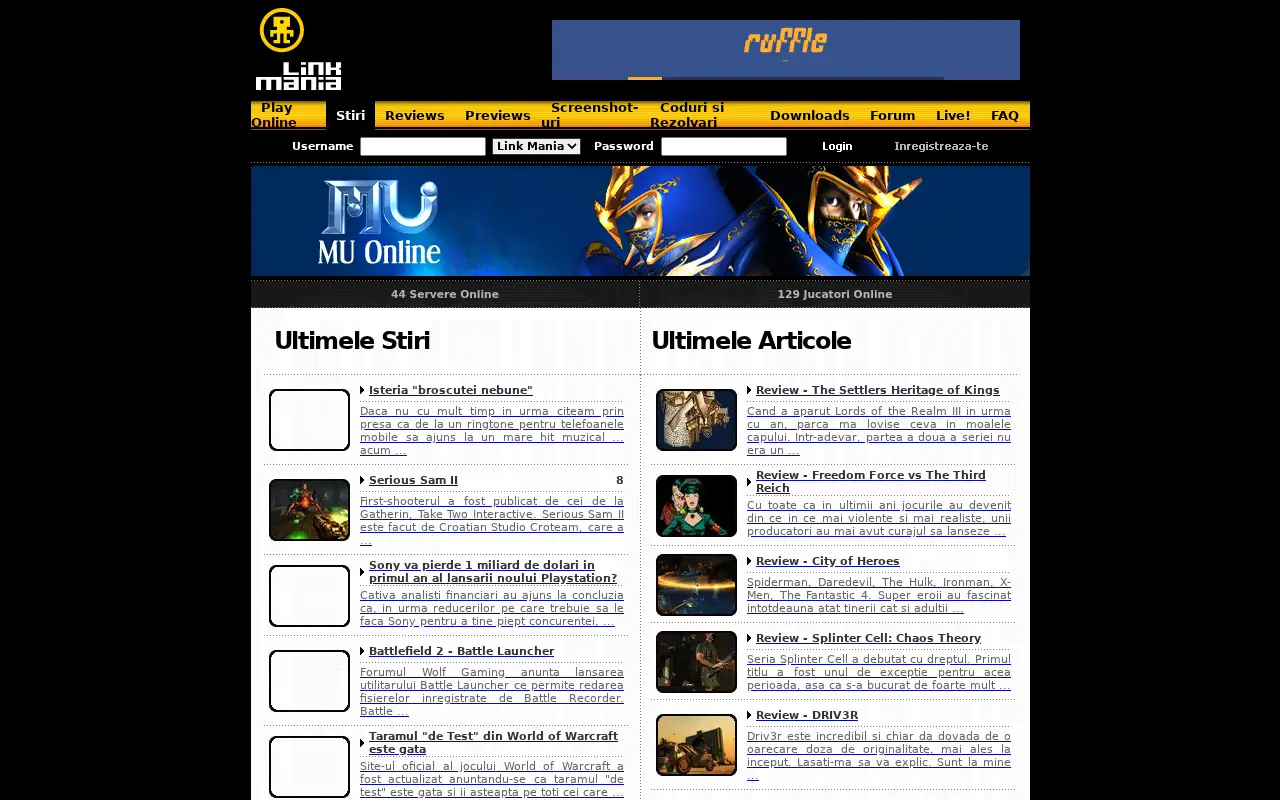 linkmania.ro in 2005