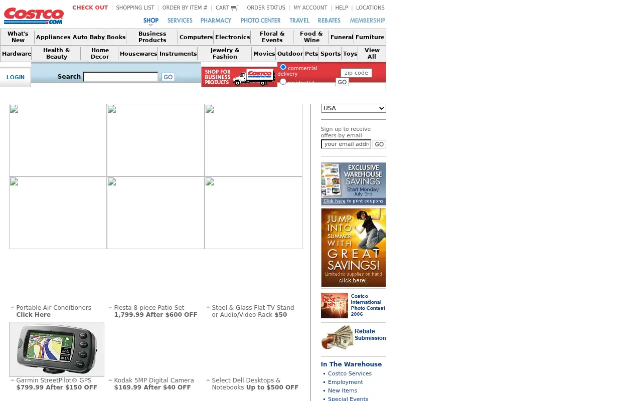 costco.com on July 1, 2006