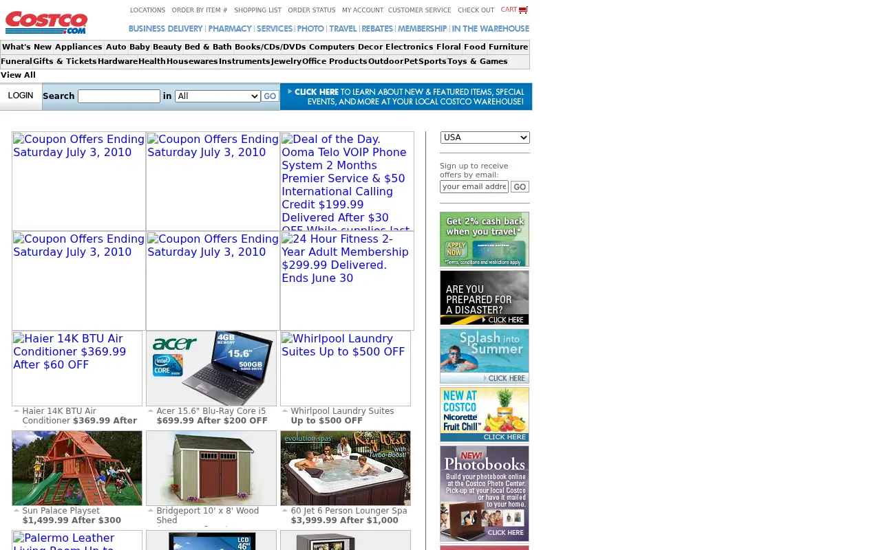 costco.com on June 30, 2010