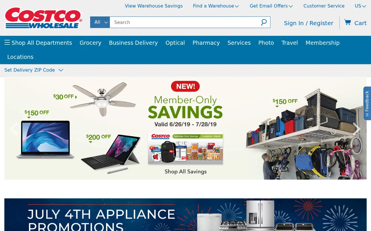 costco.com on June 30, 2019