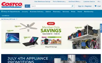 costco.com in 2019