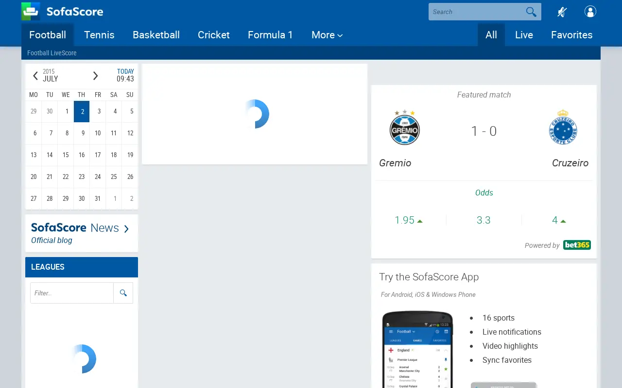 sofascore.com in 2015