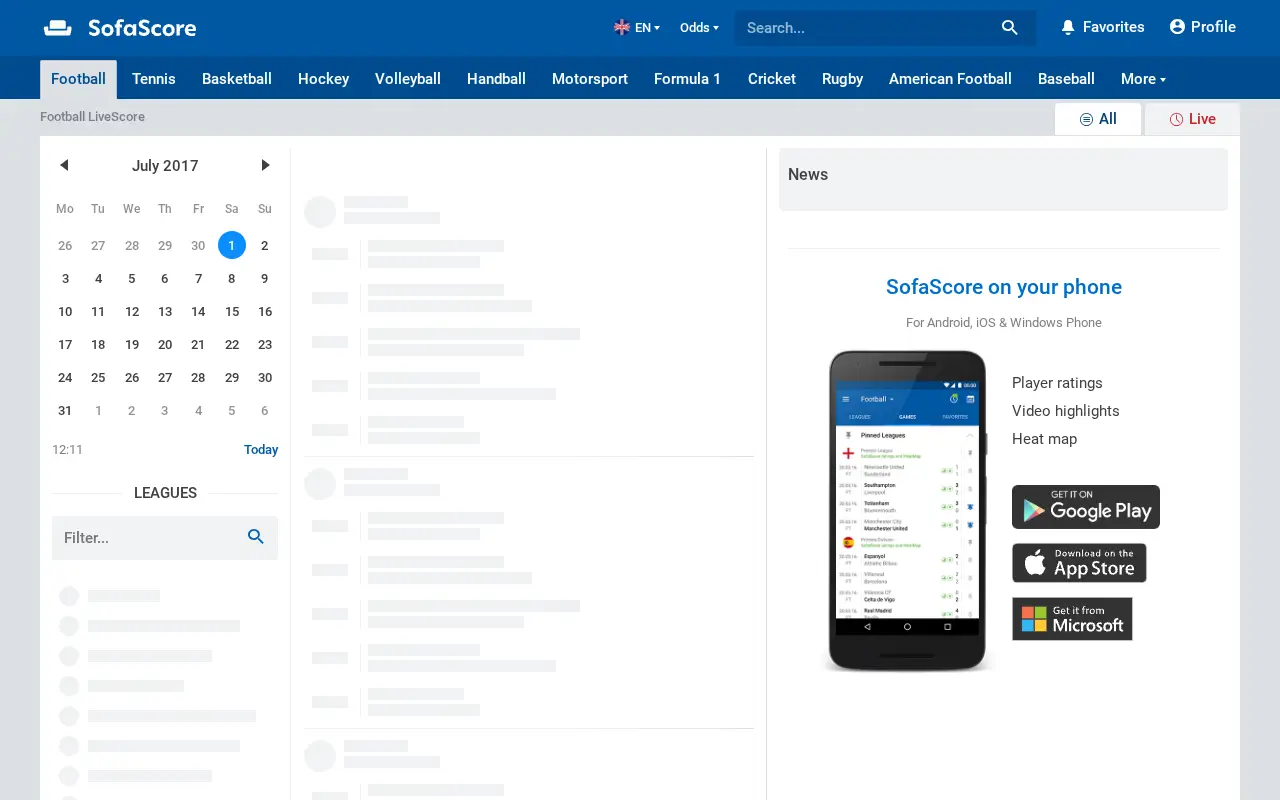 sofascore.com in 2017
