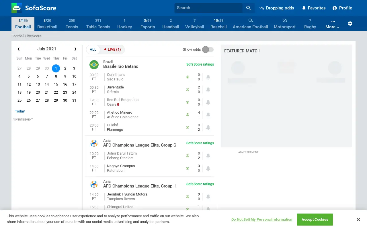 sofascore.com in 2021