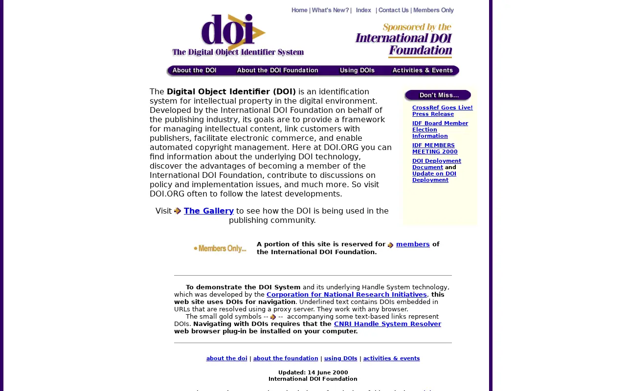 doi.org in 2000