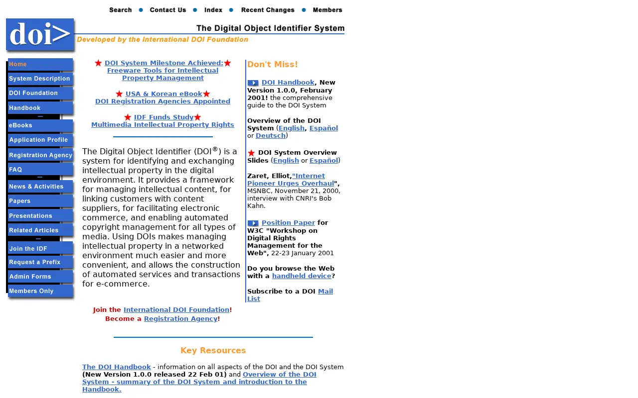 doi.org in 2001