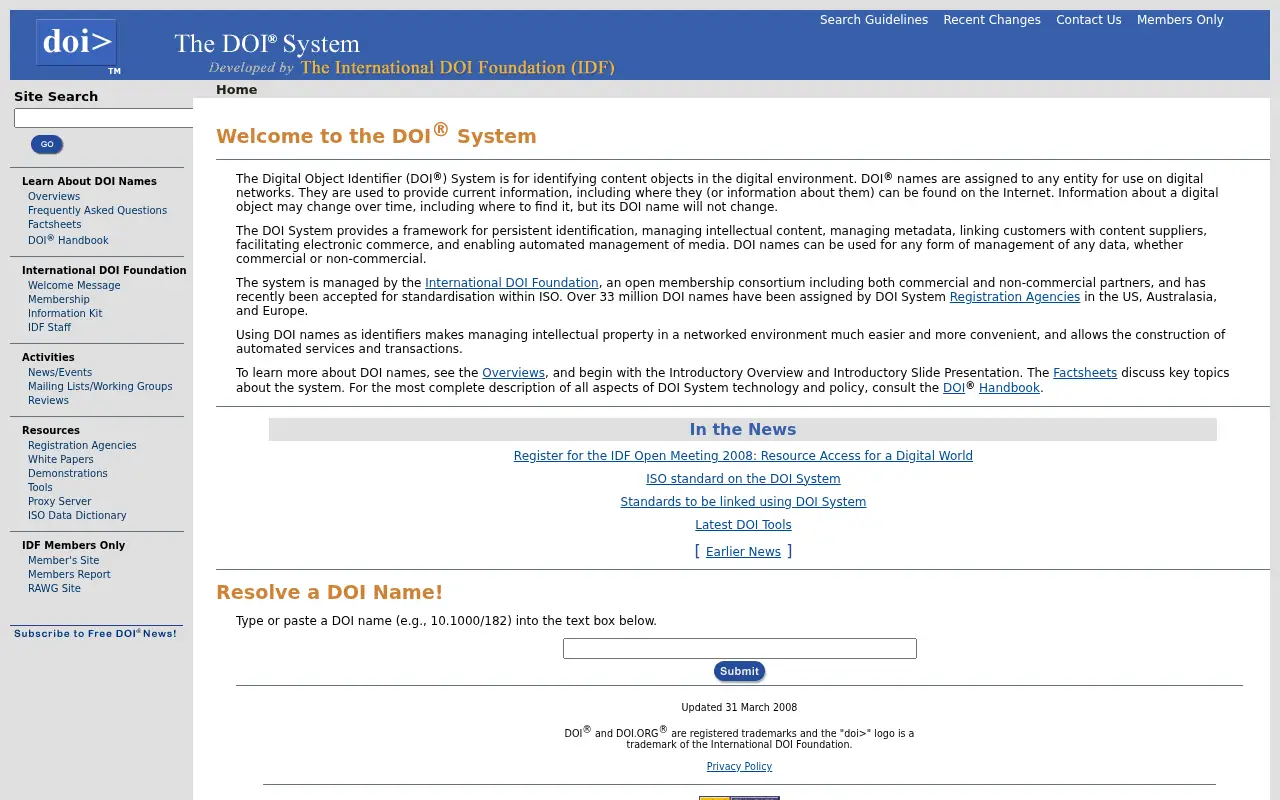 doi.org in 2008