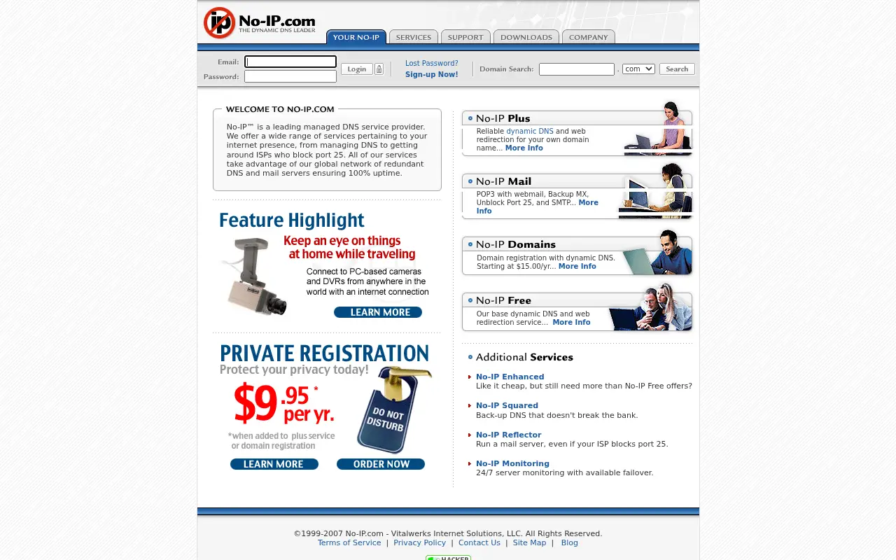no-ip.com in 2007