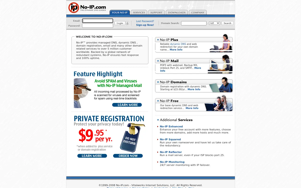 no-ip.com in 2008