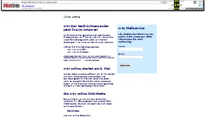 n-tv.de in 1999