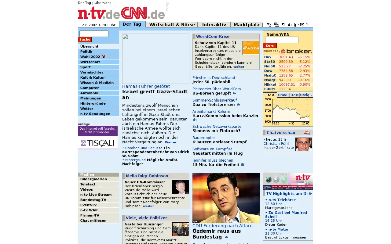 n-tv.de in 2002