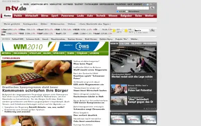 n-tv.de in 2010