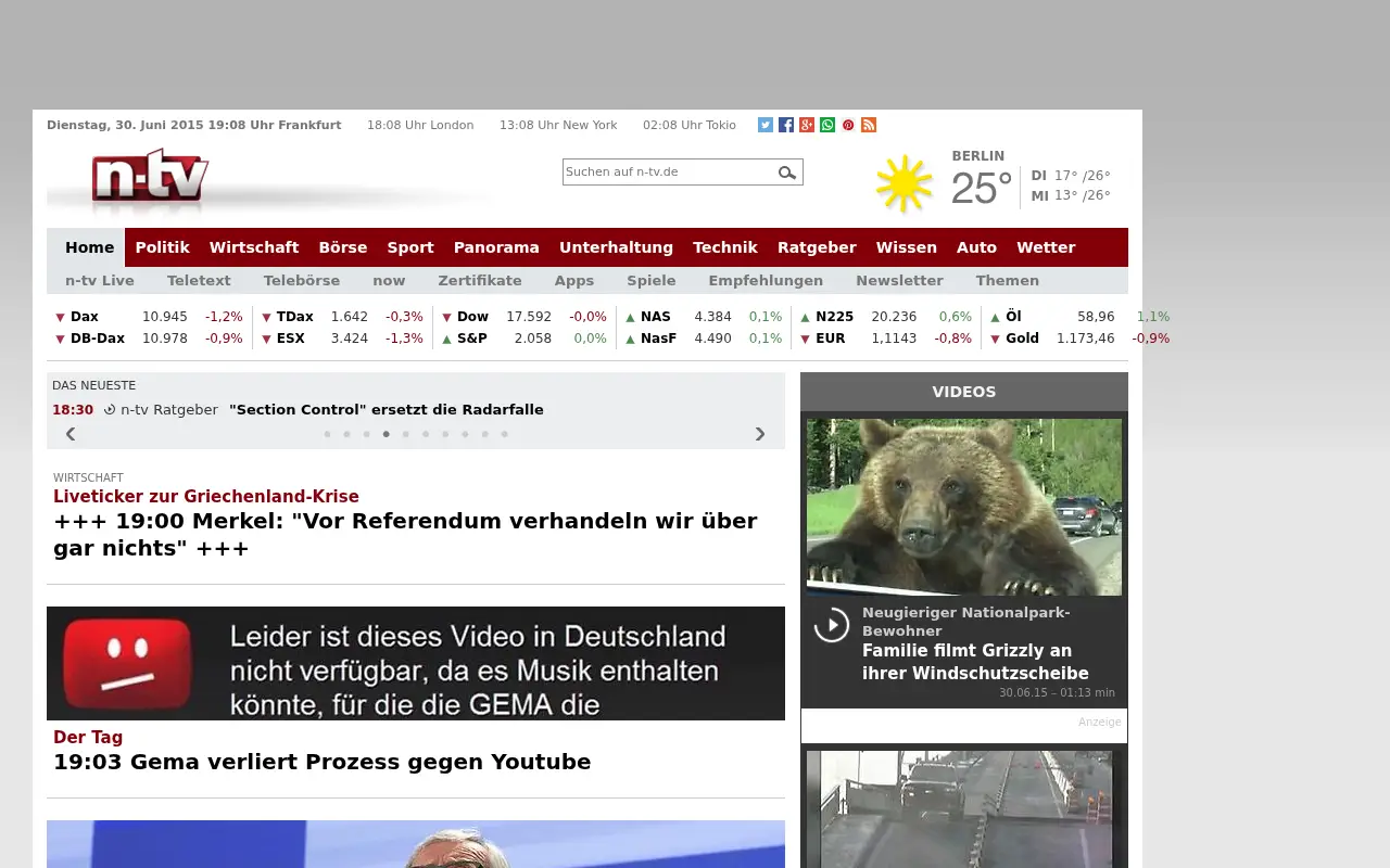 n-tv.de in 2015