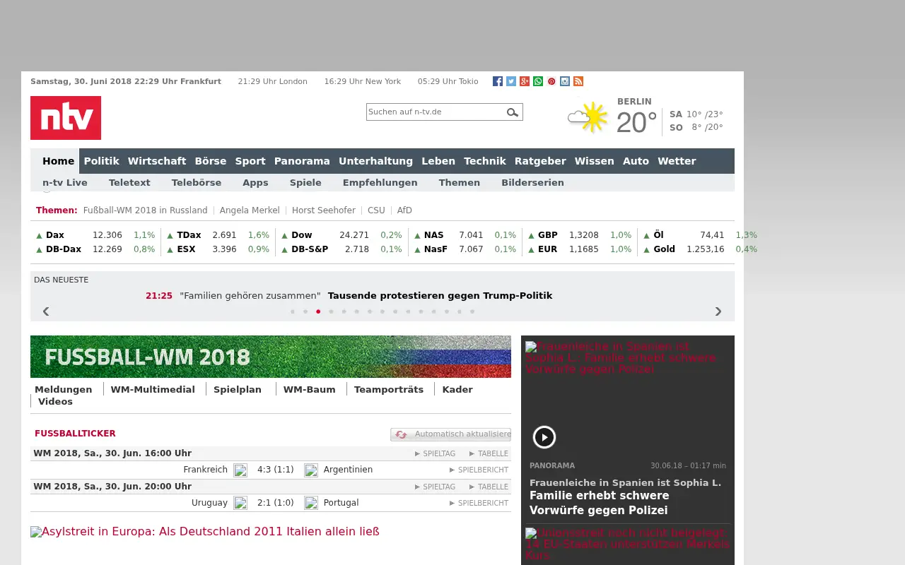 n-tv.de in 2018