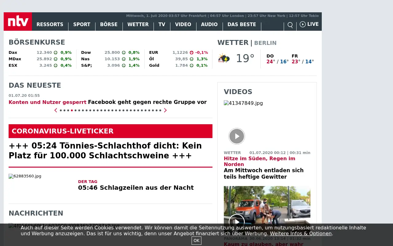 n-tv.de in 2020
