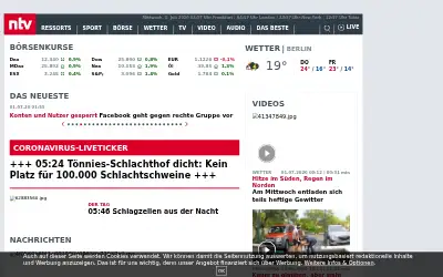 n-tv.de in 2020