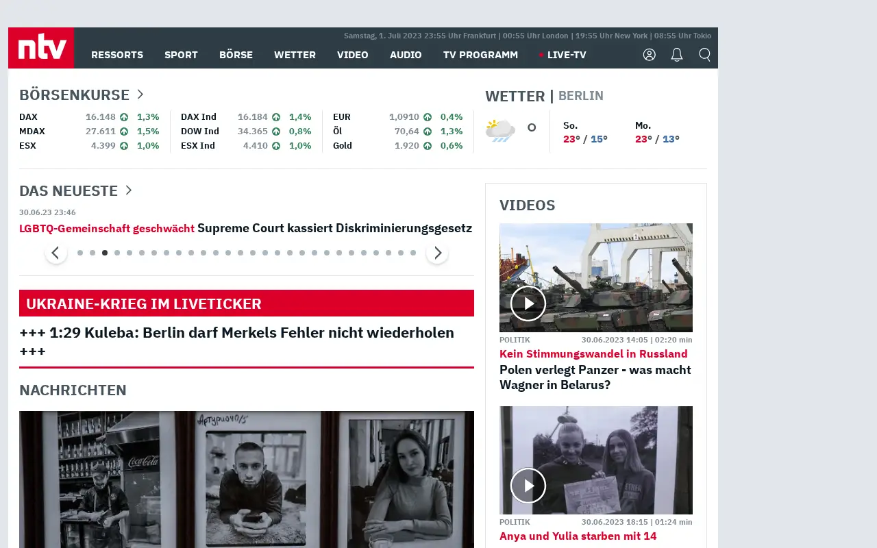 n-tv.de in 2023