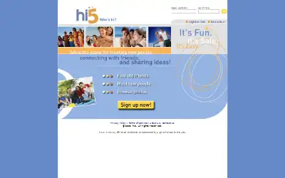hi5.com in 2005
