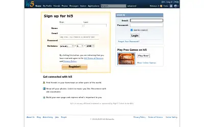 hi5.com in 2009
