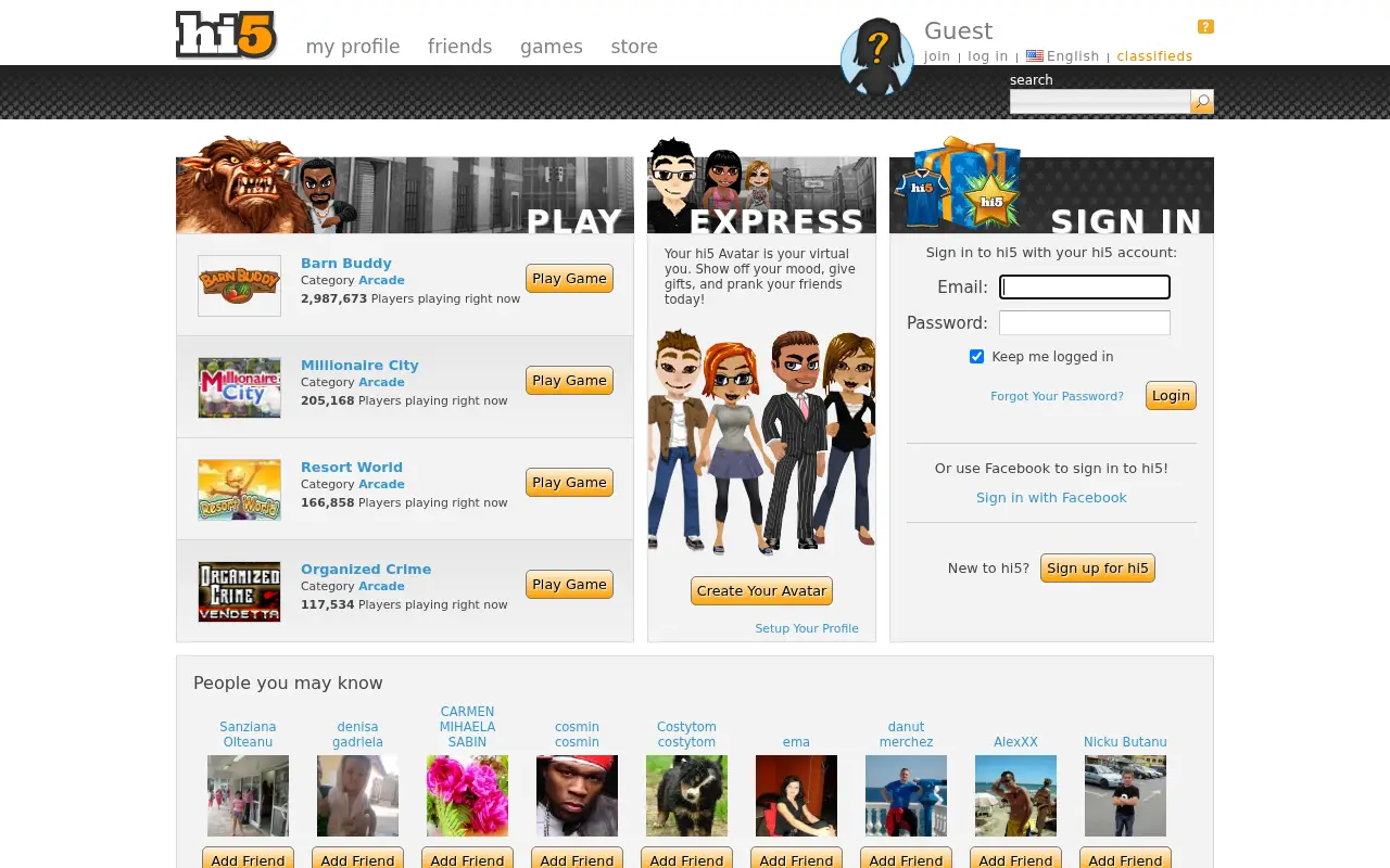 hi5.com in 2011