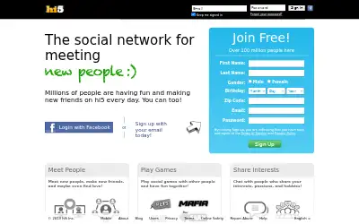 hi5.com in 2013