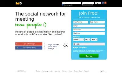 hi5.com in 2015
